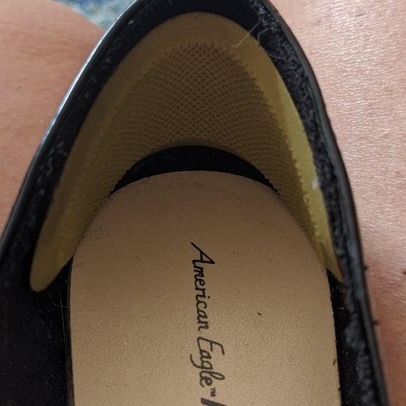 Girls Black Patent Leather Wedge, 3 1/2 - Picture 3 of 7